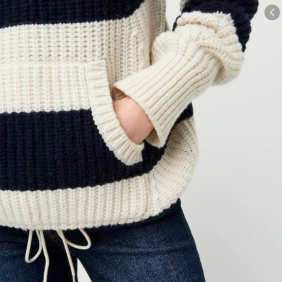 New J. Crew Pocket Stripe Turtleneck Sweater Sz XS - Picture 9 of 13